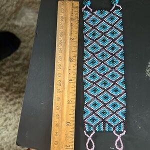 Native American  Handmade Beaded Bracelet 2” wide x 7 “ long